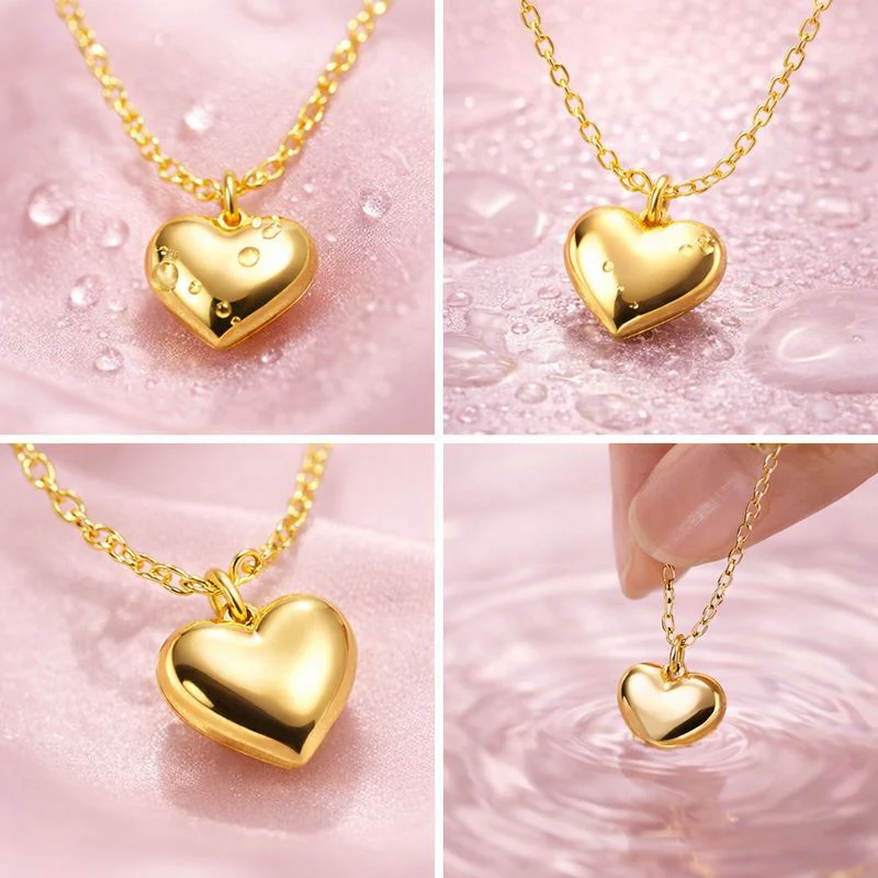 Amora Glow – Gold Plated Heart Necklace for Women | Demi-Fine Jewellery - Image 3
