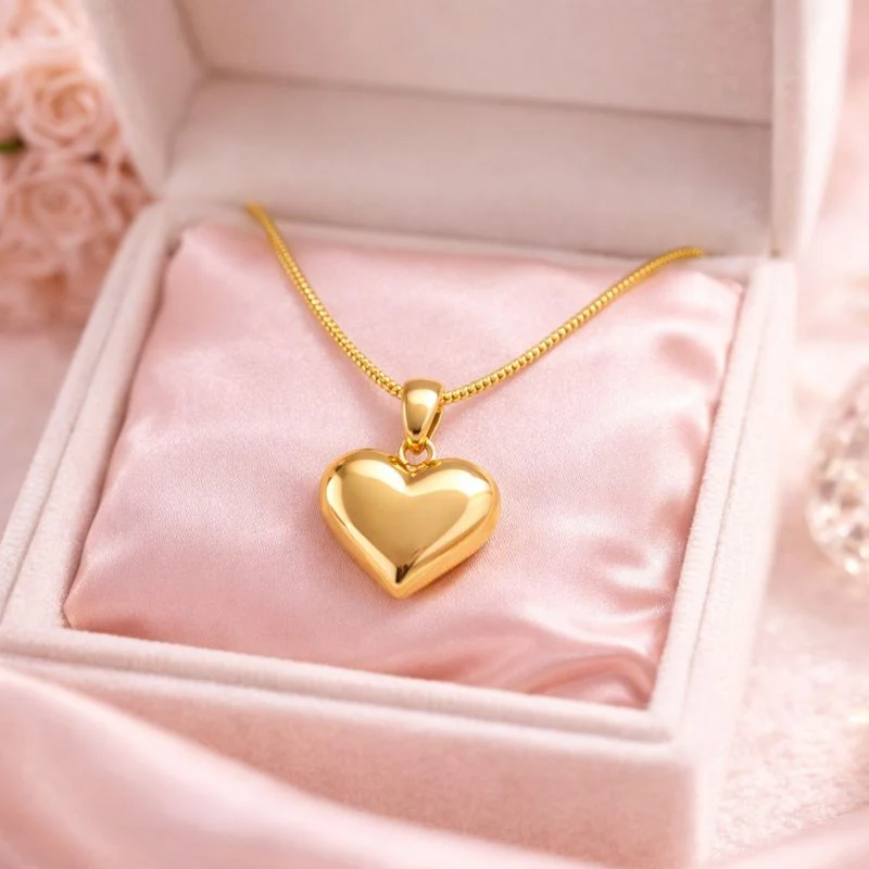 Amora Glow – Gold Plated Heart Necklace for Women | Demi-Fine Jewellery - Image 4