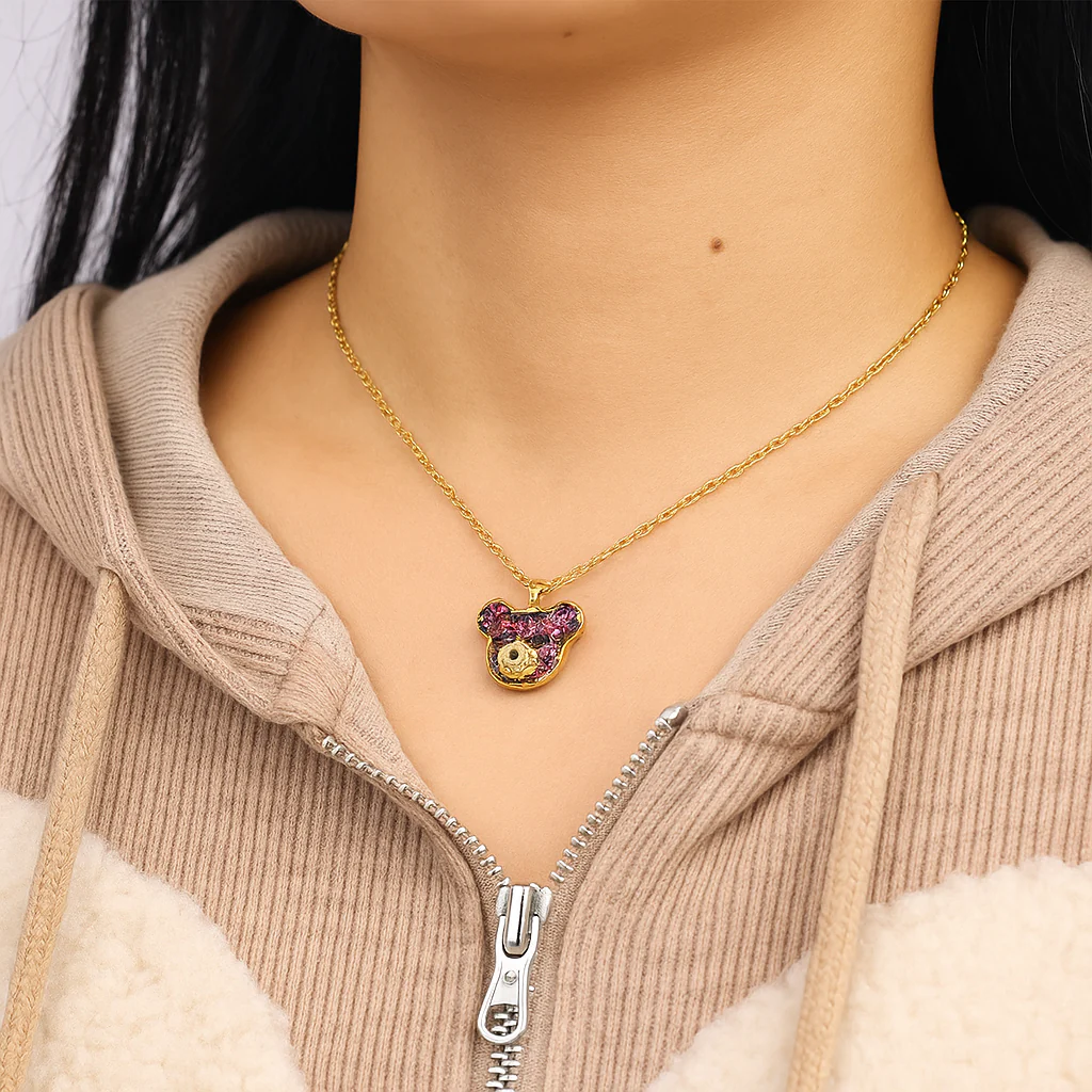 Bear Head Pendant Necklace – 18K Gold Plated Demi-Fine Jewellery for Women | Anti-Tarnish & Hypoallergenic - Image 4