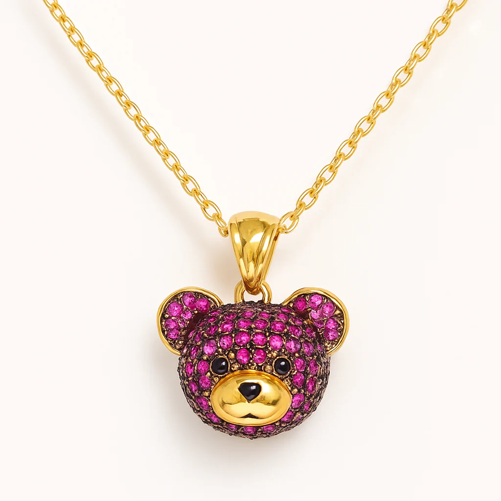 Bear Head Pendant Necklace – 18K Gold Plated Demi-Fine Jewellery for Women | Anti-Tarnish & Hypoallergenic - Image 7