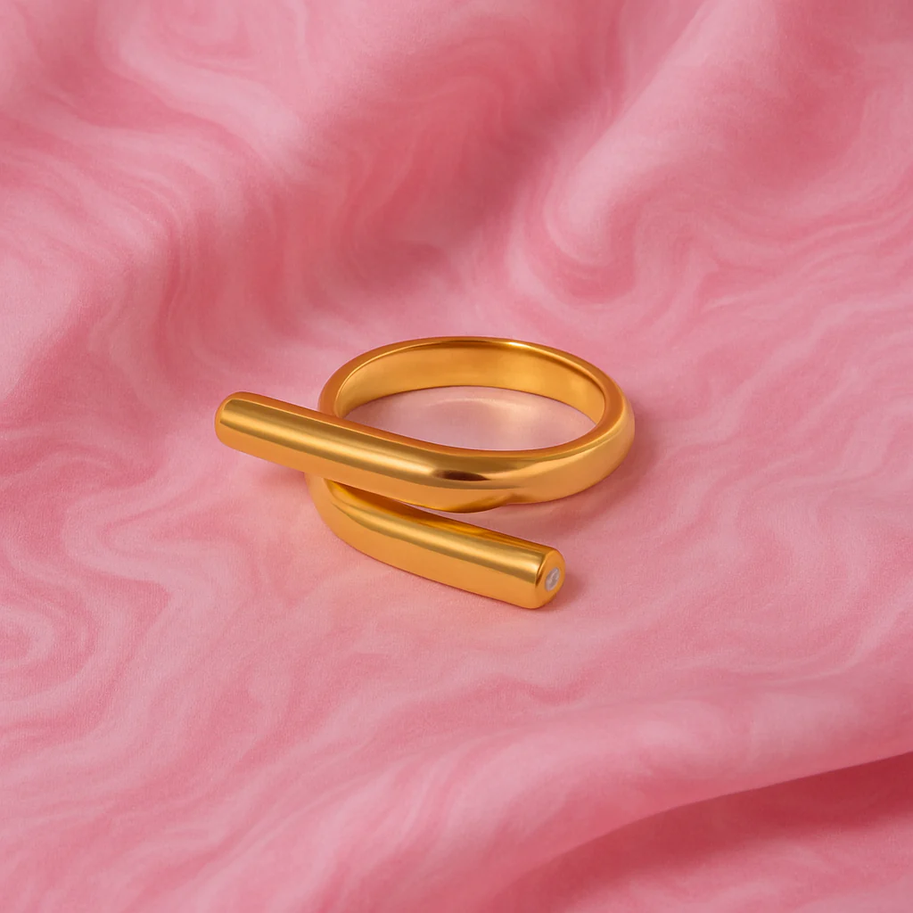 Minimal Twist Ring – Affordable Demi Fine Jewellery India - Image 3