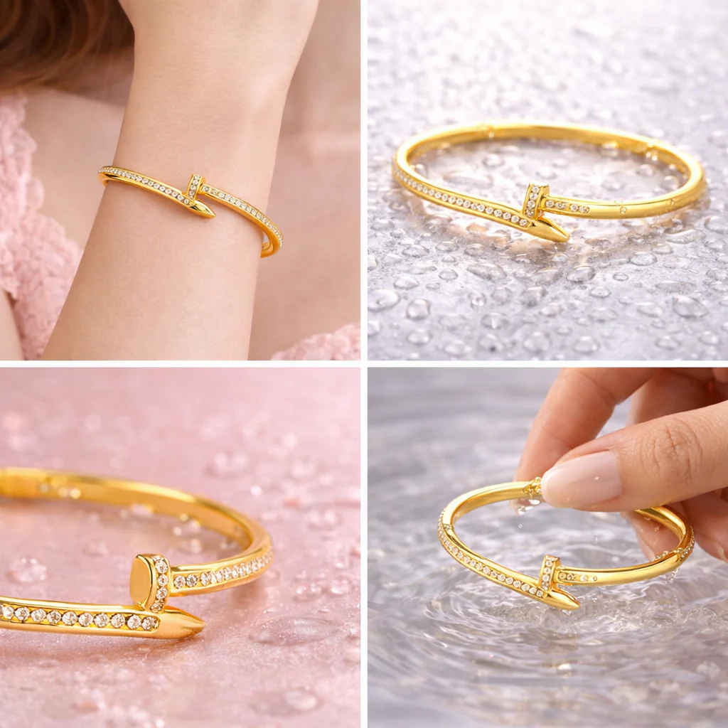 Nail Bangle – Demi-Fine Everyday Jewellery 18K Gold Plated - Image 3