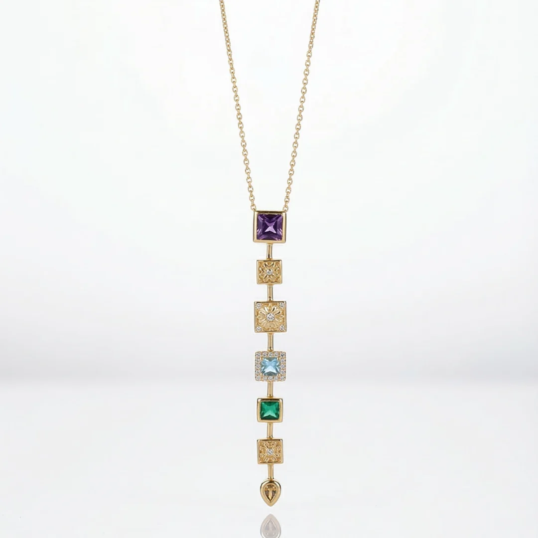 Solmii Colour Drip Necklace | 18K Gold Plated - Image 3