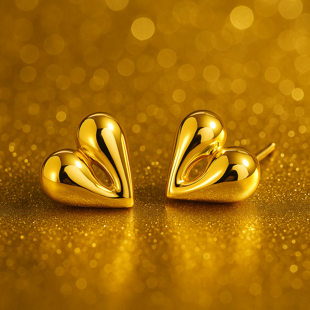 V-Shaped Chunky Earrings - Image 4